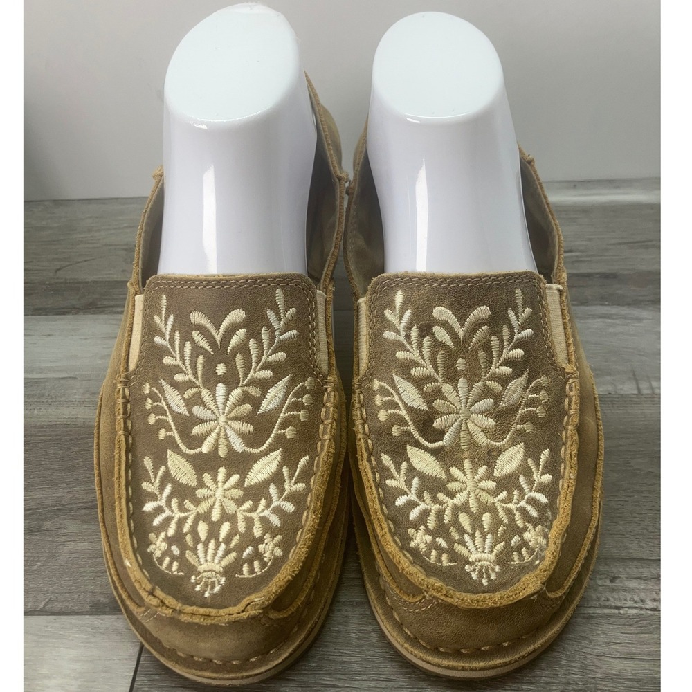 Ariat Cruiser Womens 9B  Leather Floral Embroidered Slip On Loafers 10034098 - Picture 3 of 7